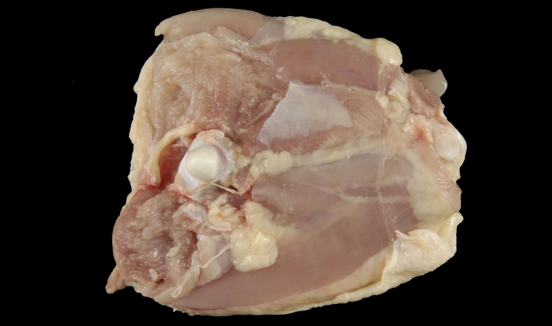 Photograph of the inside of a Chicken Thigh Grade A