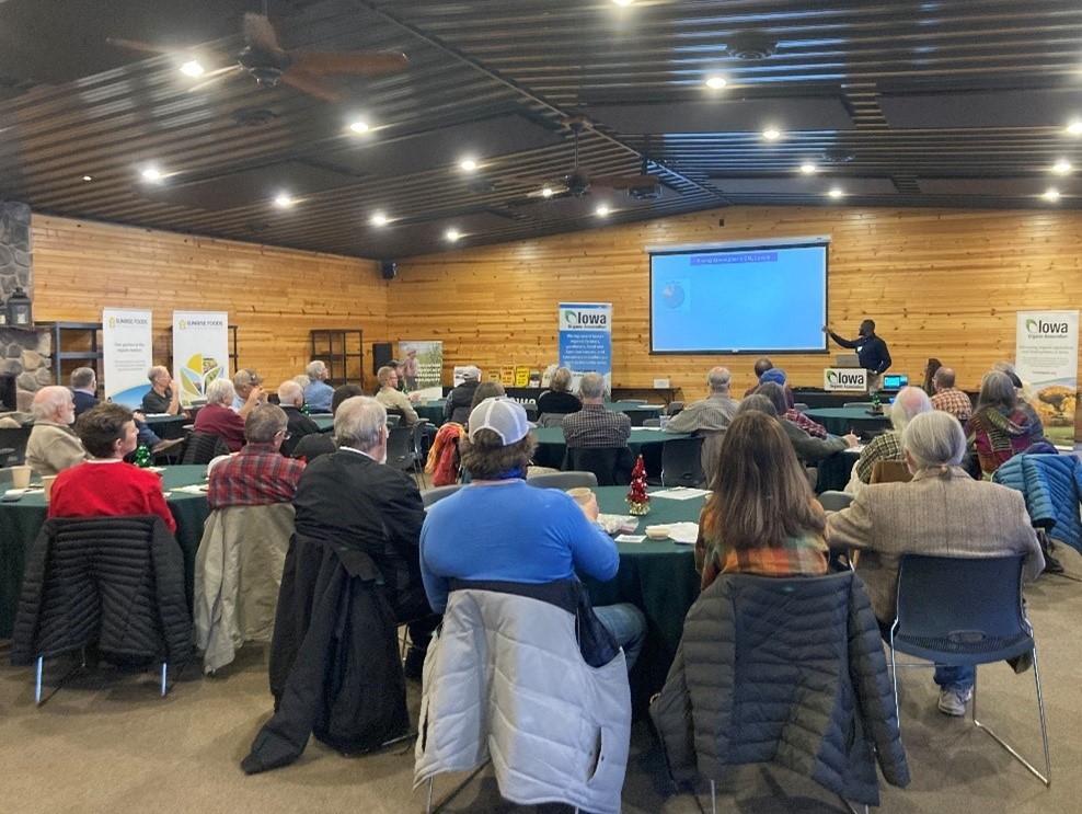 Members of the Iowa Organic Association learned how TOPP partners farmers with experienced mentors for successful organic production.    