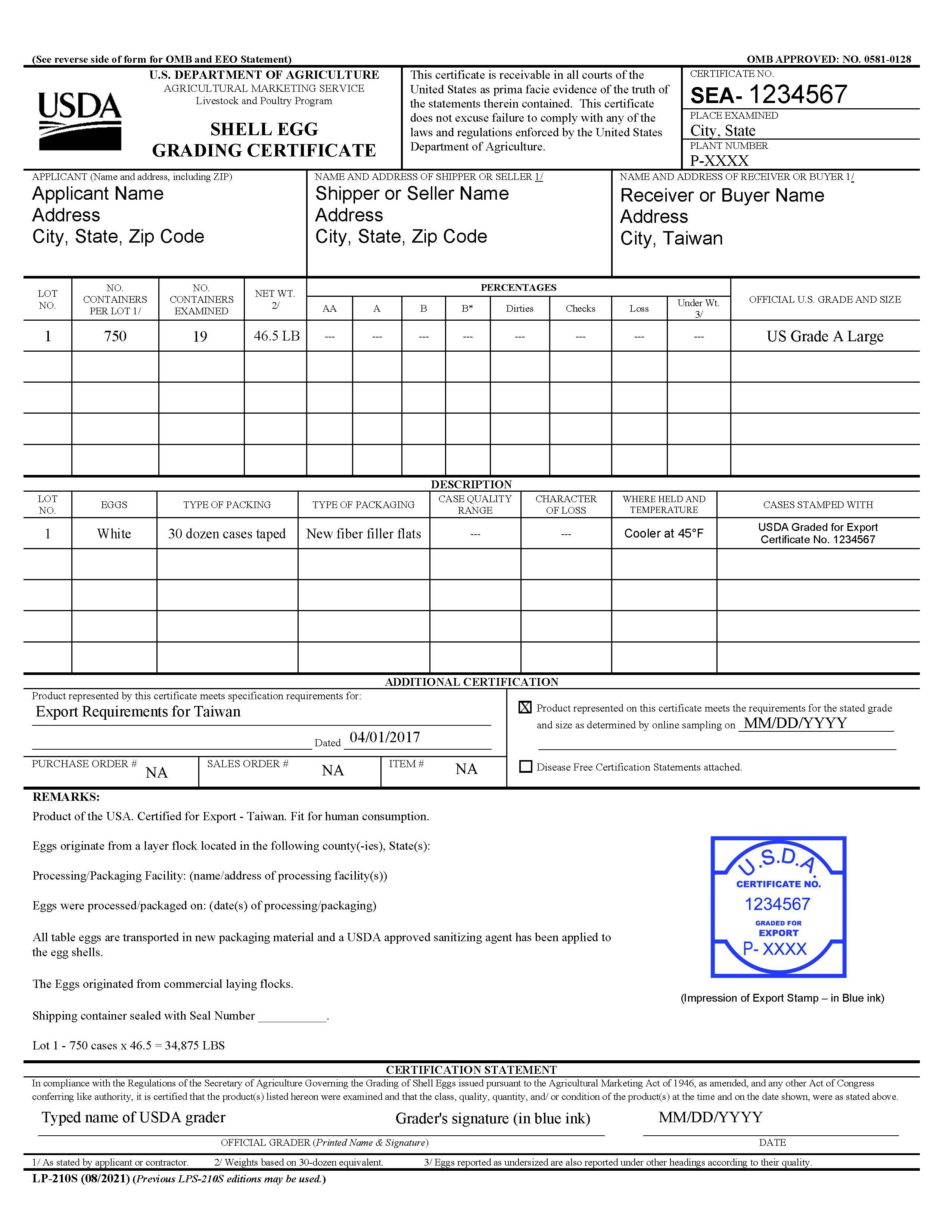 sample form