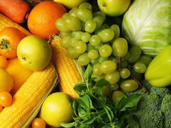 group of fruits and vegetables